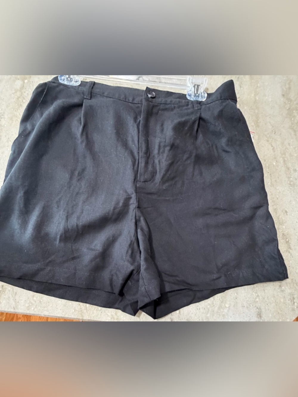 Time and Tru Black High-Waist Tailored Women's Shorts